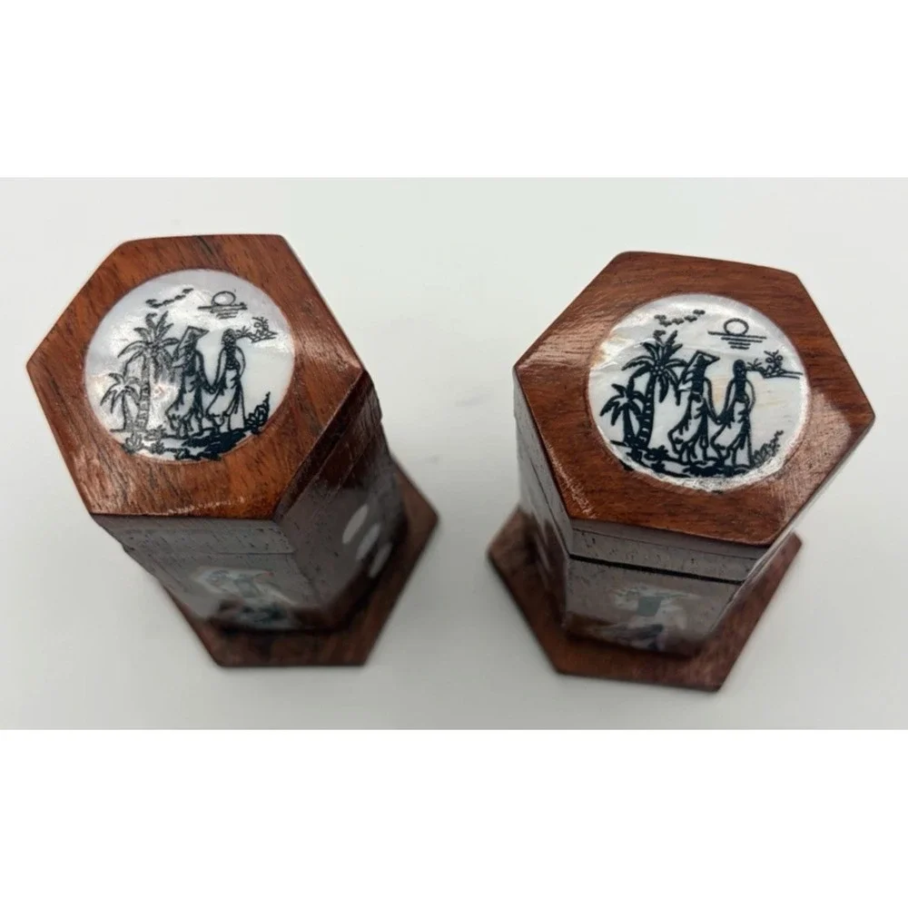 Chinese Retro Handmade Red Rosewood Toothpick Bucket Toothpick Holders Red